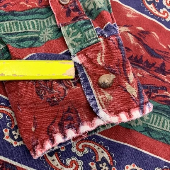 Men’s Pendleton Multicolor Paisley Outdoor Print Button Long Sleeve Shirt Size L - Picture 3 of 15